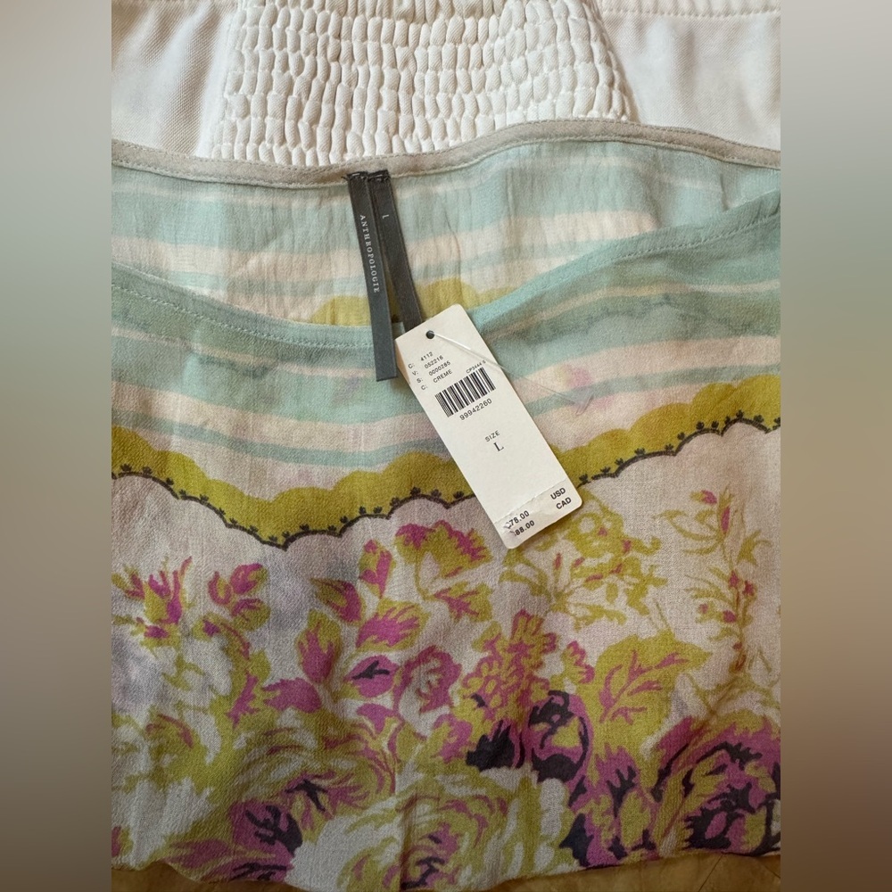 NWT Size L - By Anthropologie Twofer Off-the-Shoulder Scarf Top (NWT US$ 78) - Picture 6 of 15